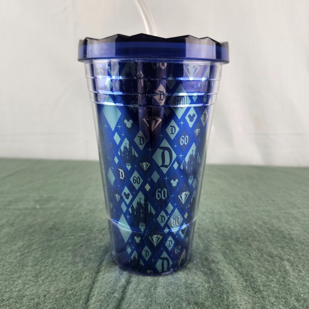 Starbucks 16oz Disneyland 60th Diamond Anniversary Tumbler Disney Cup Lid Straw - Picture 2 of 6